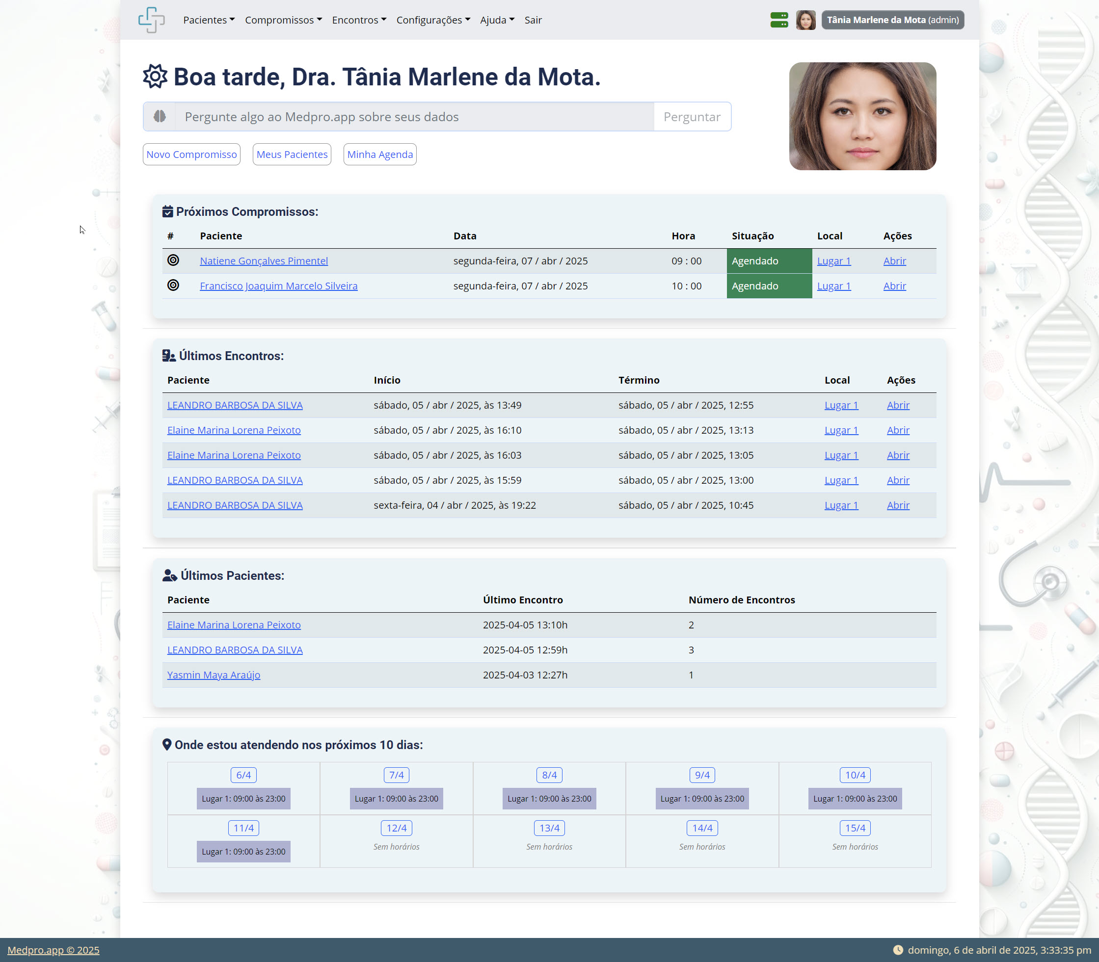 Medpro.app Dashboard